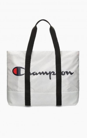 Borse Donna Champion 1919 Script Logo Tote Bag Bianche | 4057-UIMQJ