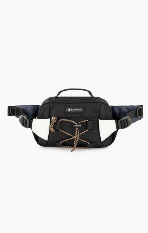 Borse Uomo Champion Script Logo Coated Explorer Belt Bag Nere | 9350-RQBZP