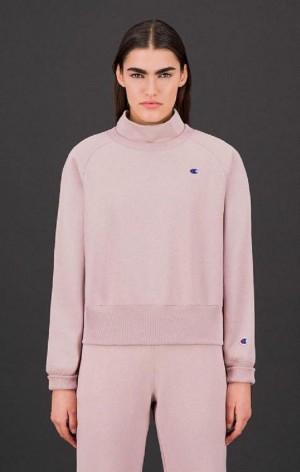 Felpe Donna Champion Double Layer Reverse Weave Sweatshirt Rosa | 1835-YZGRD