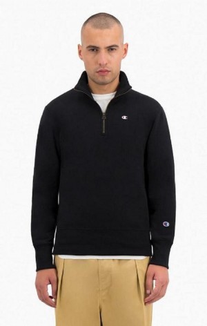 Felpe Uomo Champion Half Zip-Up Reverse Weave Sweatshirt Nere | 8794-WKRLC