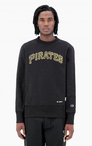 Felpe Uomo Champion Pittsburgh MLB Reverse Weave Sweatshirt Nere | 7239-GEKPL