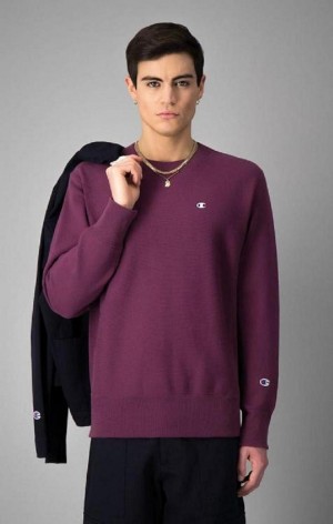 Felpe Uomo Champion Reverse Weave Sweatshirt Bordeaux | 8673-WMNTX