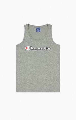 Magliette Donna Champion Script Logo Tank Top Grigie Scuro | 7258-LUIVR