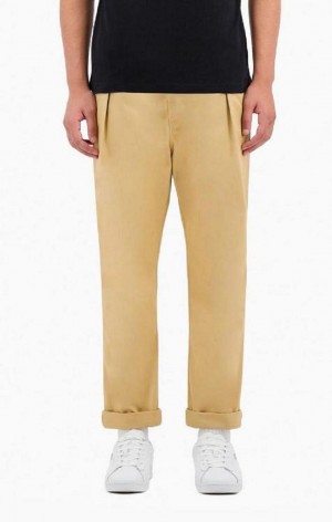 Pantaloni Jogger Uomo Champion Tapered Woven Trousers Marroni Chiaro | 6423-MRTVQ