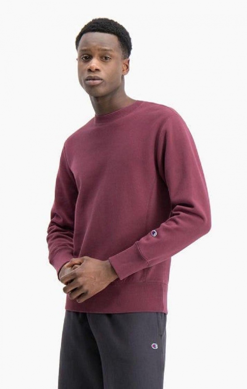 Felpe Uomo Champion Acid Wash Reverse Weave Sweatshirt Bordeaux | 1839-QAKTL