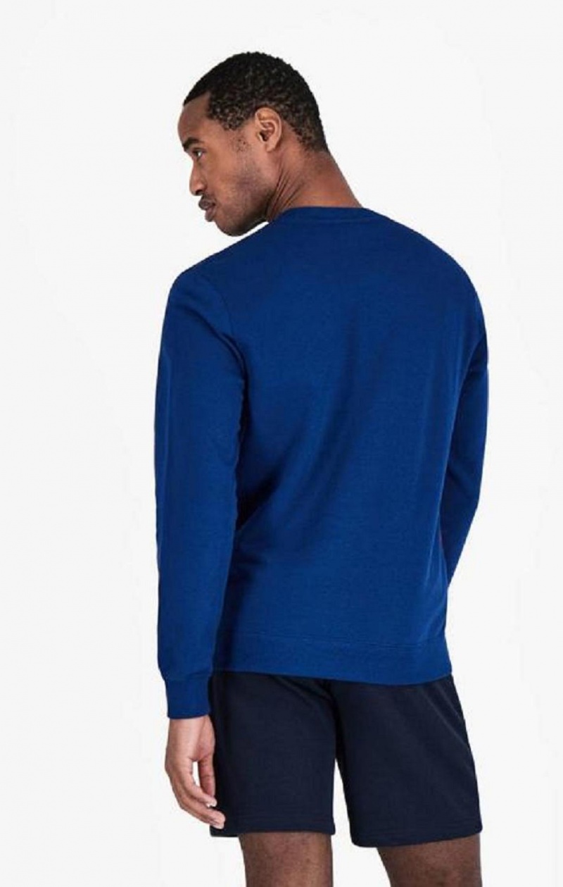 Felpe Uomo Champion Colour Block Script Logo Sweatshirt Blu | 8953-IBUSK