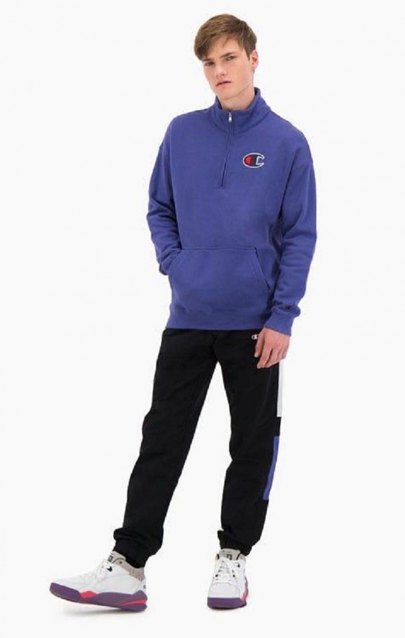 Felpe Uomo Champion Half Zip-Up Scamosciate C Sweatshirt Gialle | 8069-SMEXI