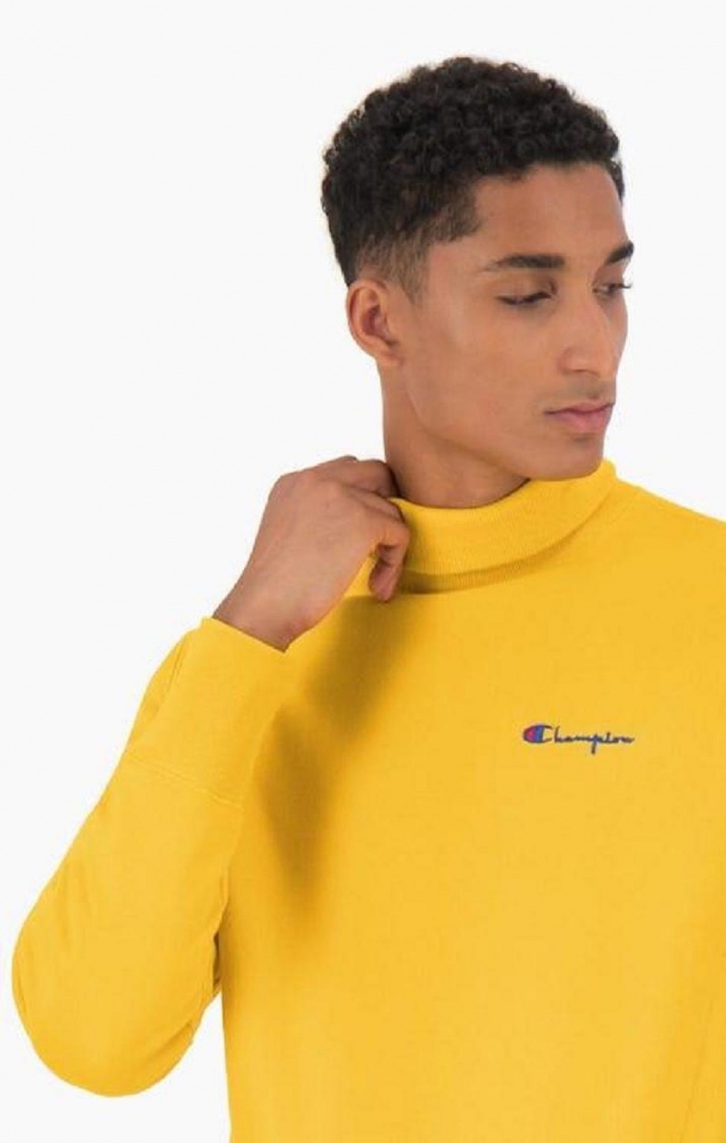 Felpe Uomo Champion High Neck Reverse Weave Sweatshirt Oro | 2143-LSJPK