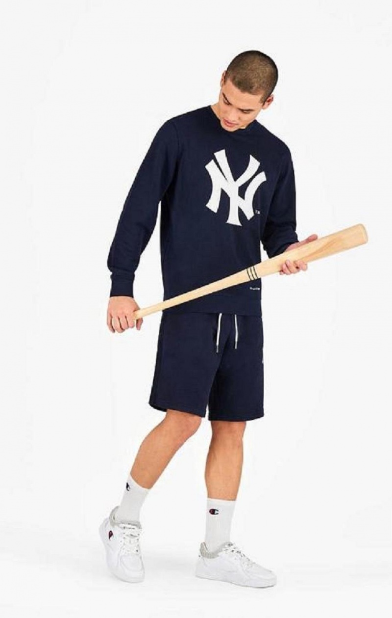 Felpe Uomo Champion New York MLB Sweatshirt Blu Scuro | 2475-EXRWK