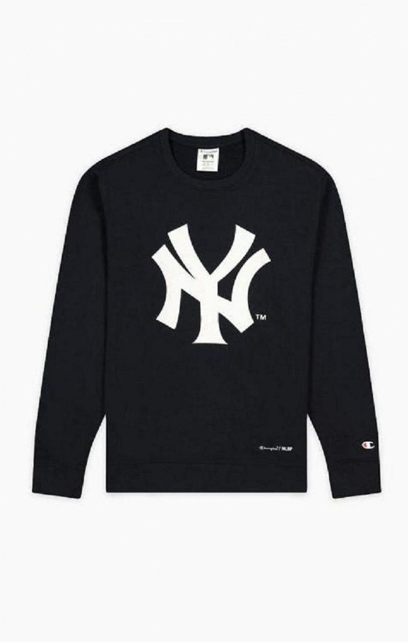 Felpe Uomo Champion New York MLB Sweatshirt Blu Scuro | 2475-EXRWK