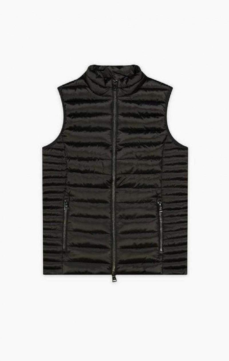 Magliette Donna Champion Leggere Imbottito Gilet Nere | 5127-AYHLZ