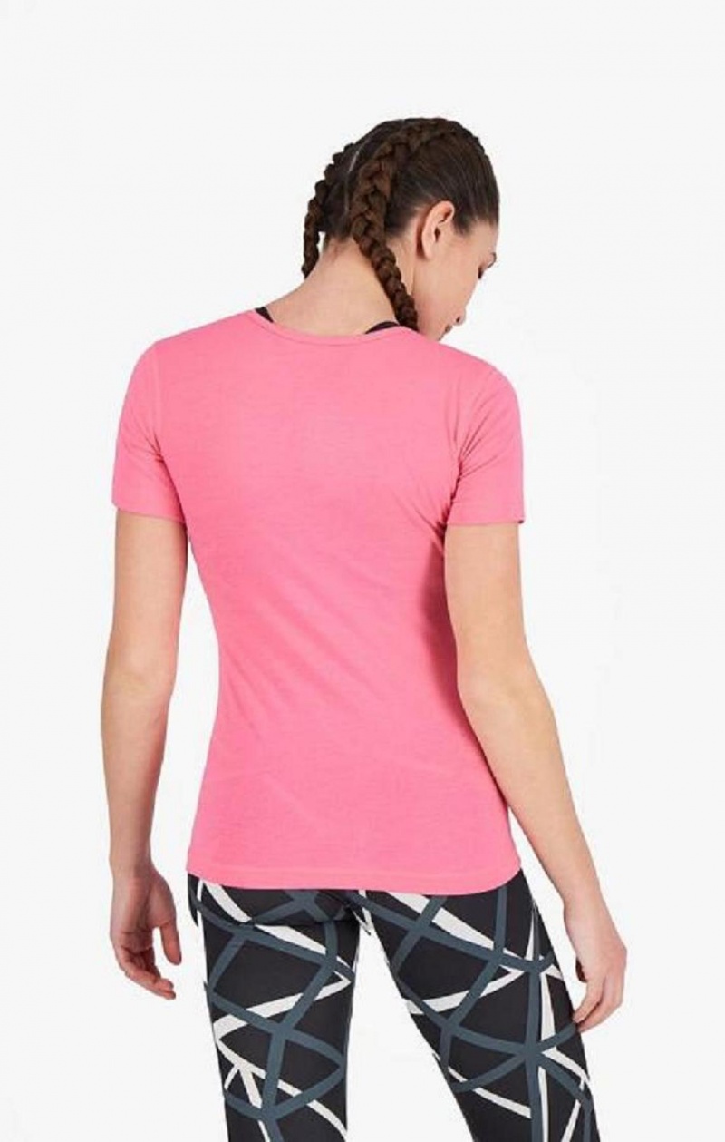 Magliette Donna Champion Script Logo Quick Dry Allenamento T-Shirt Fucsia | 1925-GBZYP