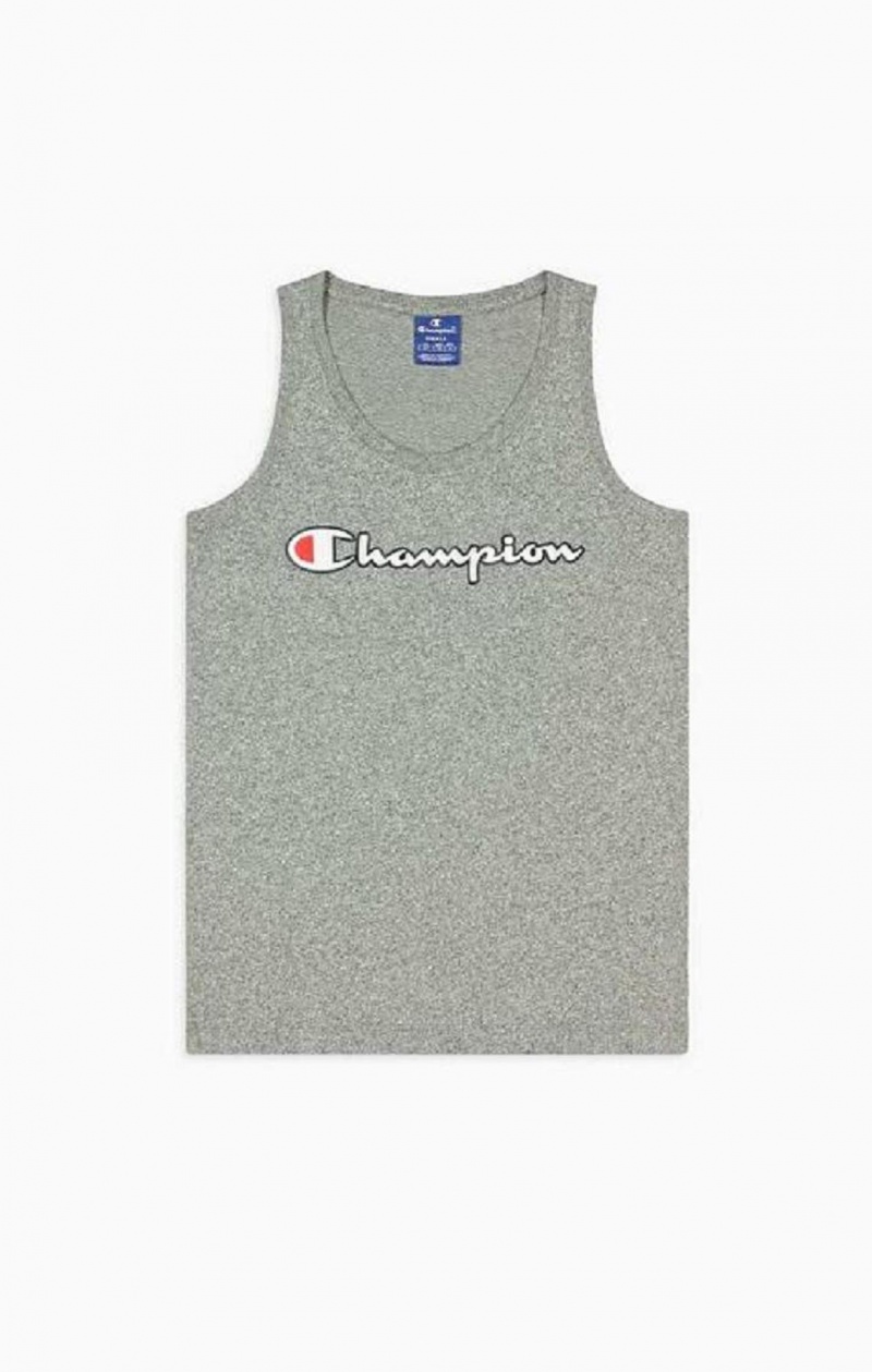 Magliette Donna Champion Script Logo Tank Top Grigie Scuro | 7258-LUIVR